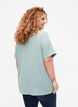 Blouse met korte mouwen en v-hals, Groen, Model image number 2