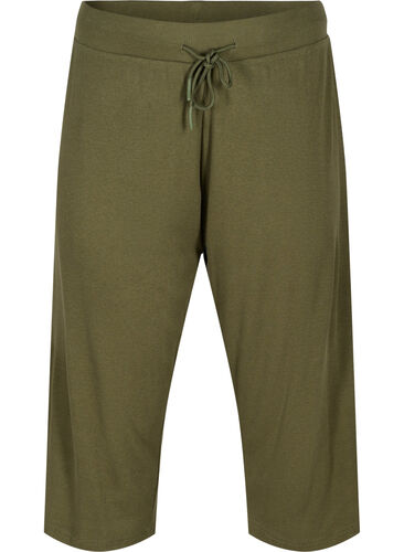 Pantalon-culotte ample en qualité côtelée, Ivy Green, Packshot image number 0