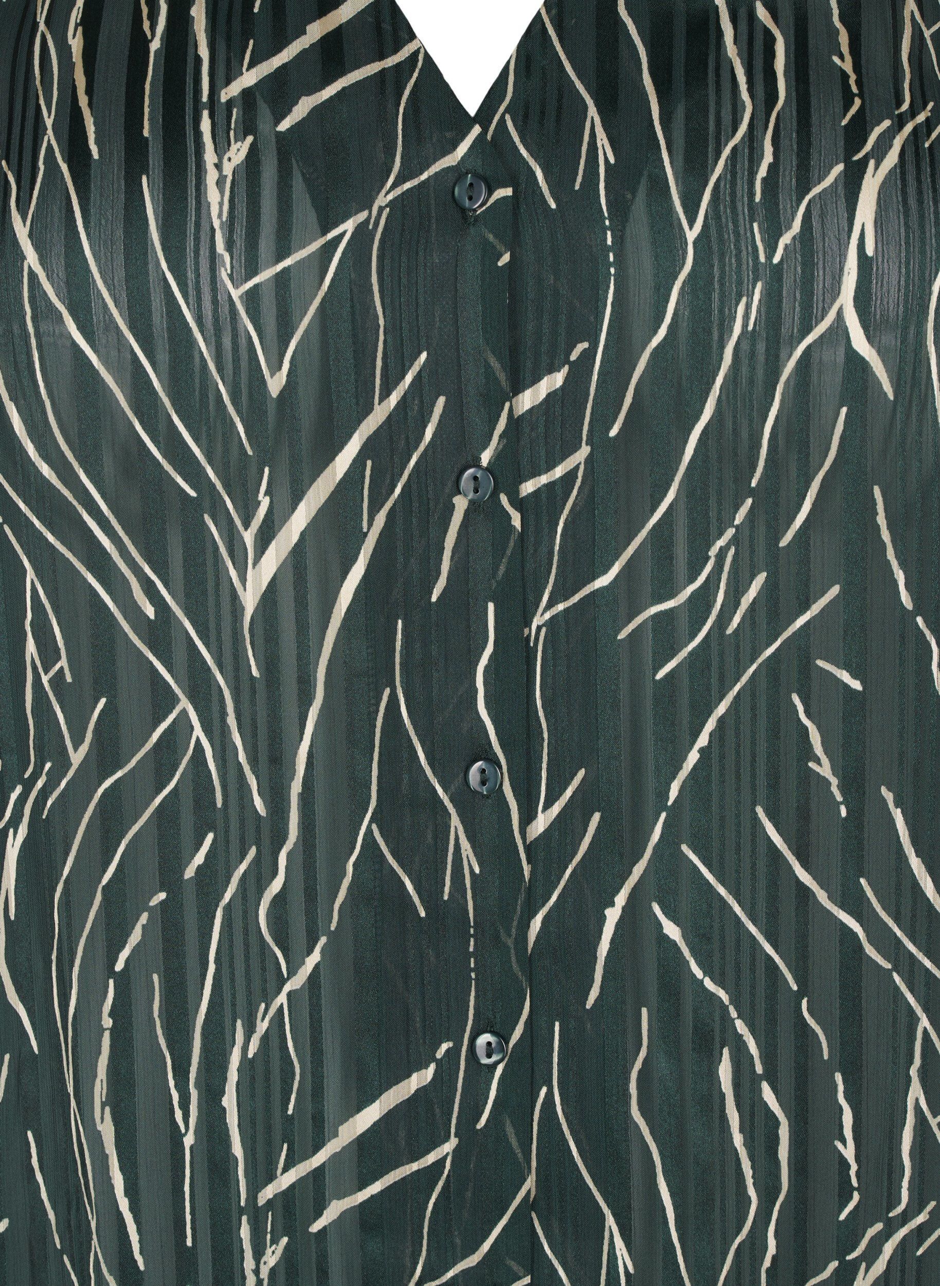 ZizziOverhemd met lange mouwen en knopen, Groen, Packshot image number 2