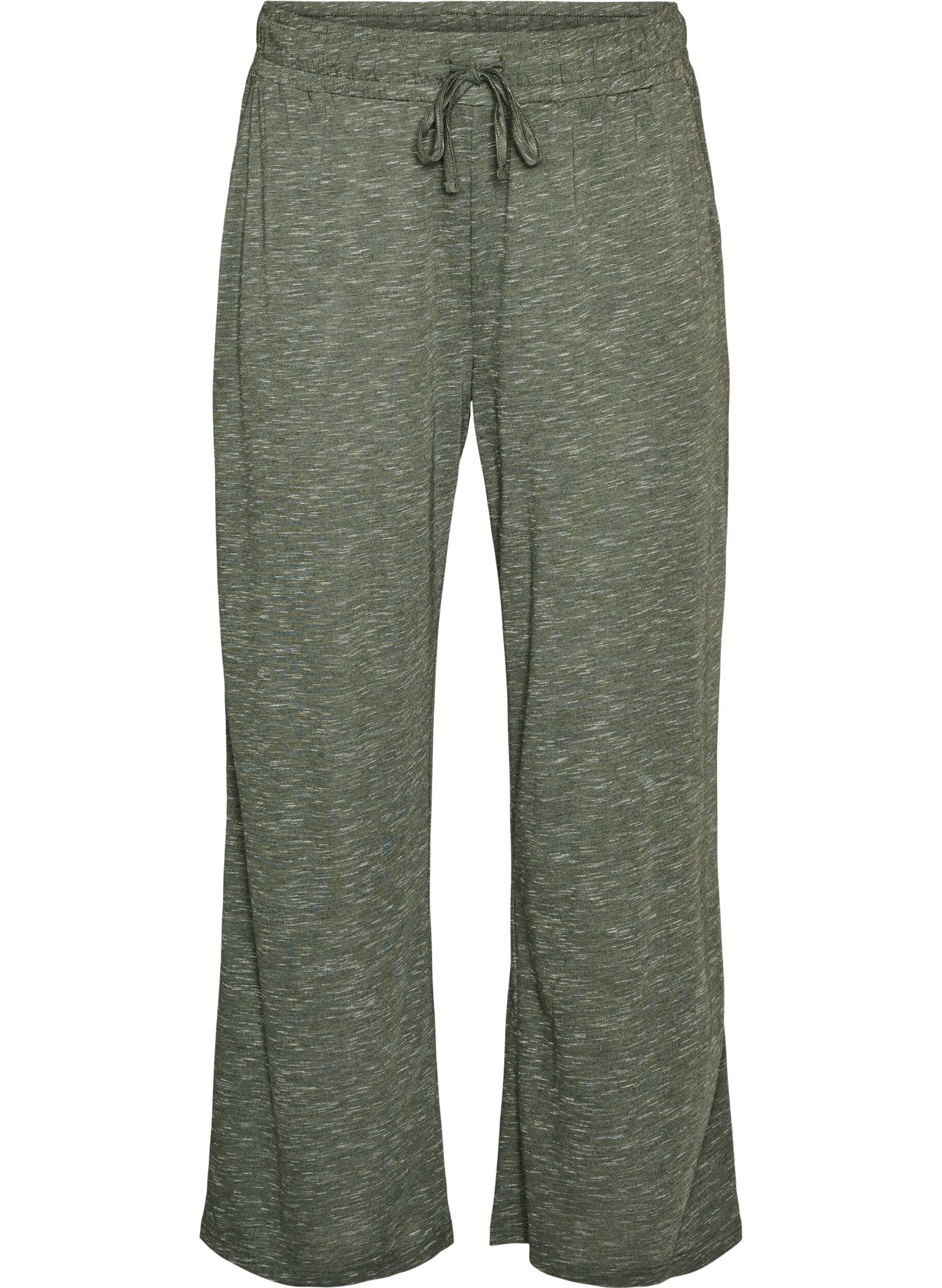 ZizziPantalon en jersey &agrave; coupe ample avec poches, Vert, Packshot image number 0