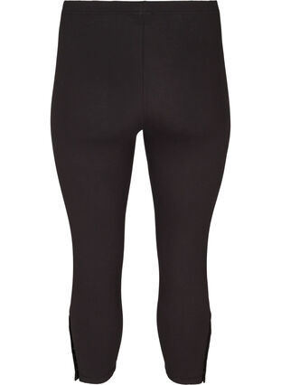 Een 3/4 legging met knopen, Black, Packshot image number 1