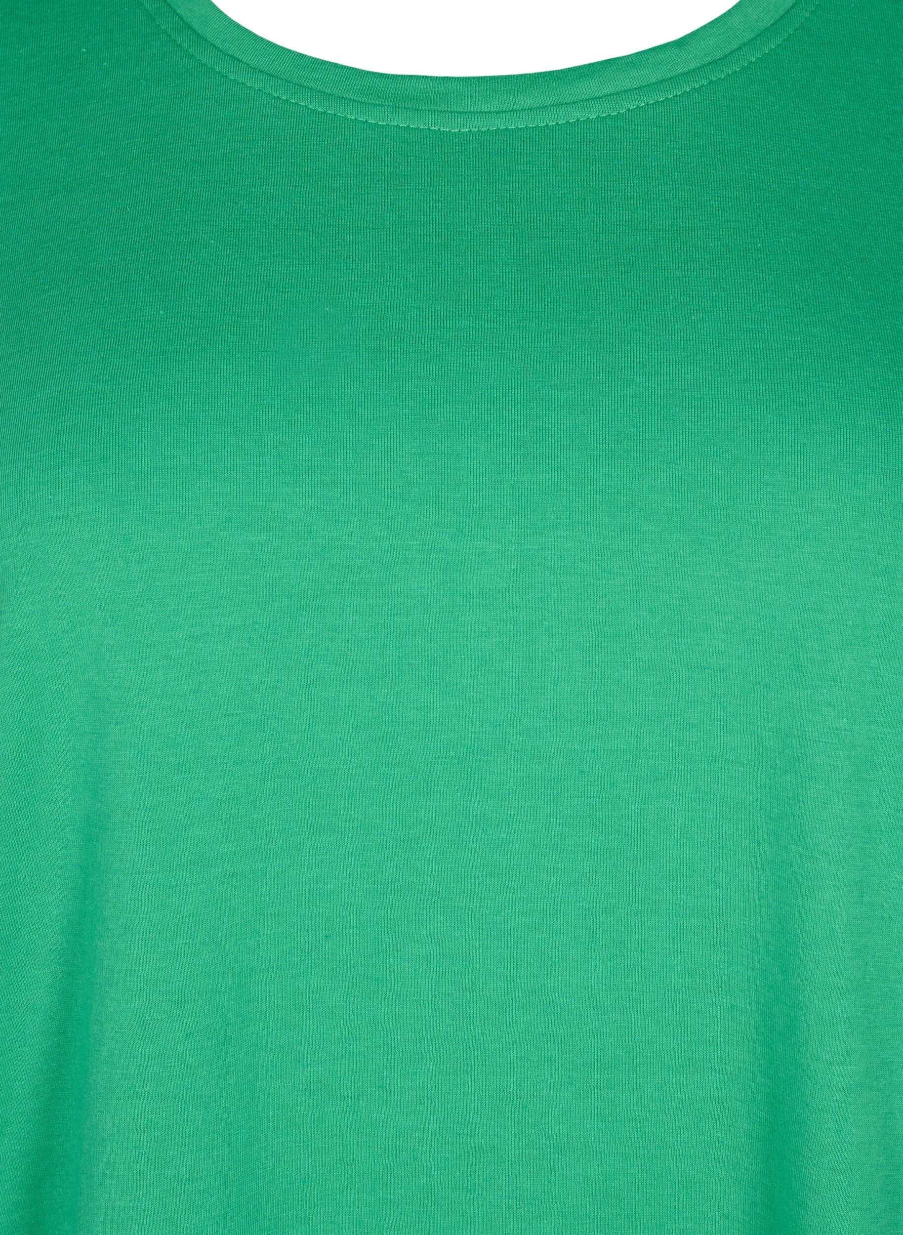 Zizzi FLASH - T-shirt &agrave; col rond, Kelly Green, Packshot image number 2