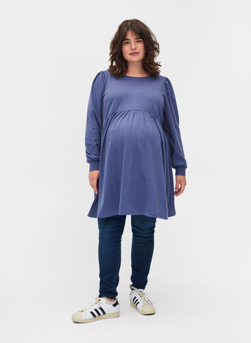 Tunique de grossesse à manches bouffantes, Nightshadow Blue, Model image number 2