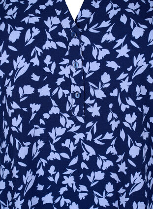 Tunique à motif floral et à manches 3/4, M. Blue Flower AOP, Packshot image number 2