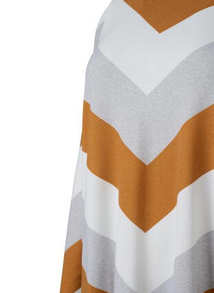 Gedessineerde blouse met lange mouwen, Beige Zig Zag, Packshot image number 2
