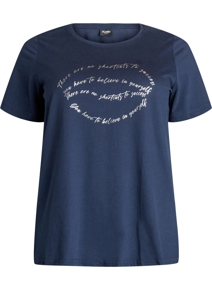T-shirt met print, Blauw, Packshot image number 0