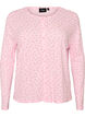 Cardigan en coton biologique avec broderie ajour&eacute;e, Rose, Packshot image number 0