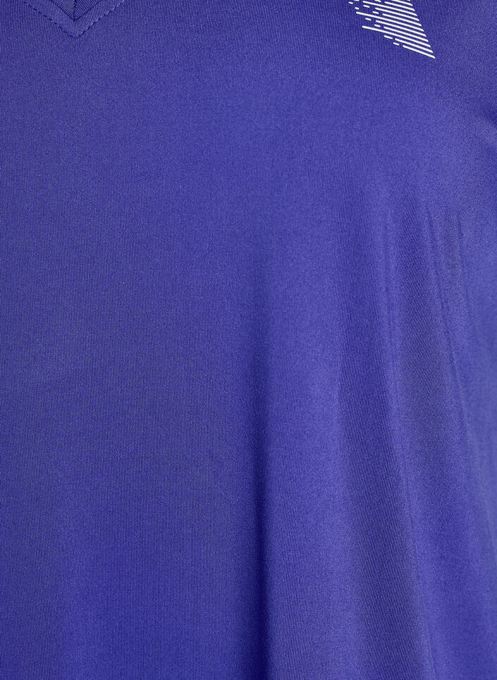 T-shirt d&rsquo;entra&icirc;nement ample avec col en V, Violet, Packshot image number 2
