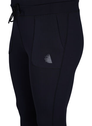 Collant 7/8 avec poches et cordon de serrage ajustable, Black, Packshot image number 2