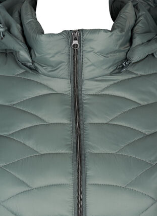 Lange lichte gewatteerde jas , Balsam Green, Packshot image number 2