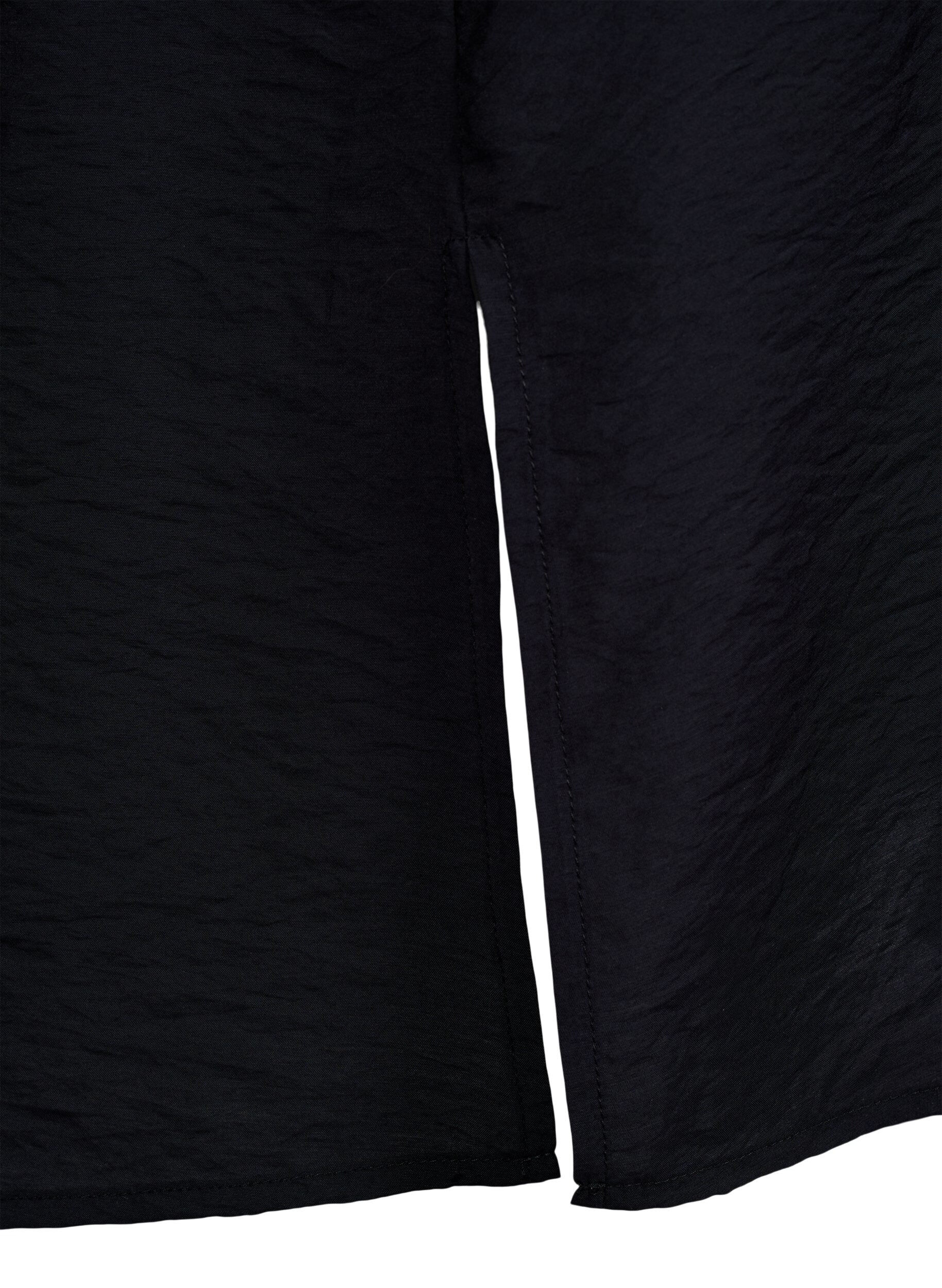 ZizziJurk met V-hals van viscose, Zwart, Packshot image number 3