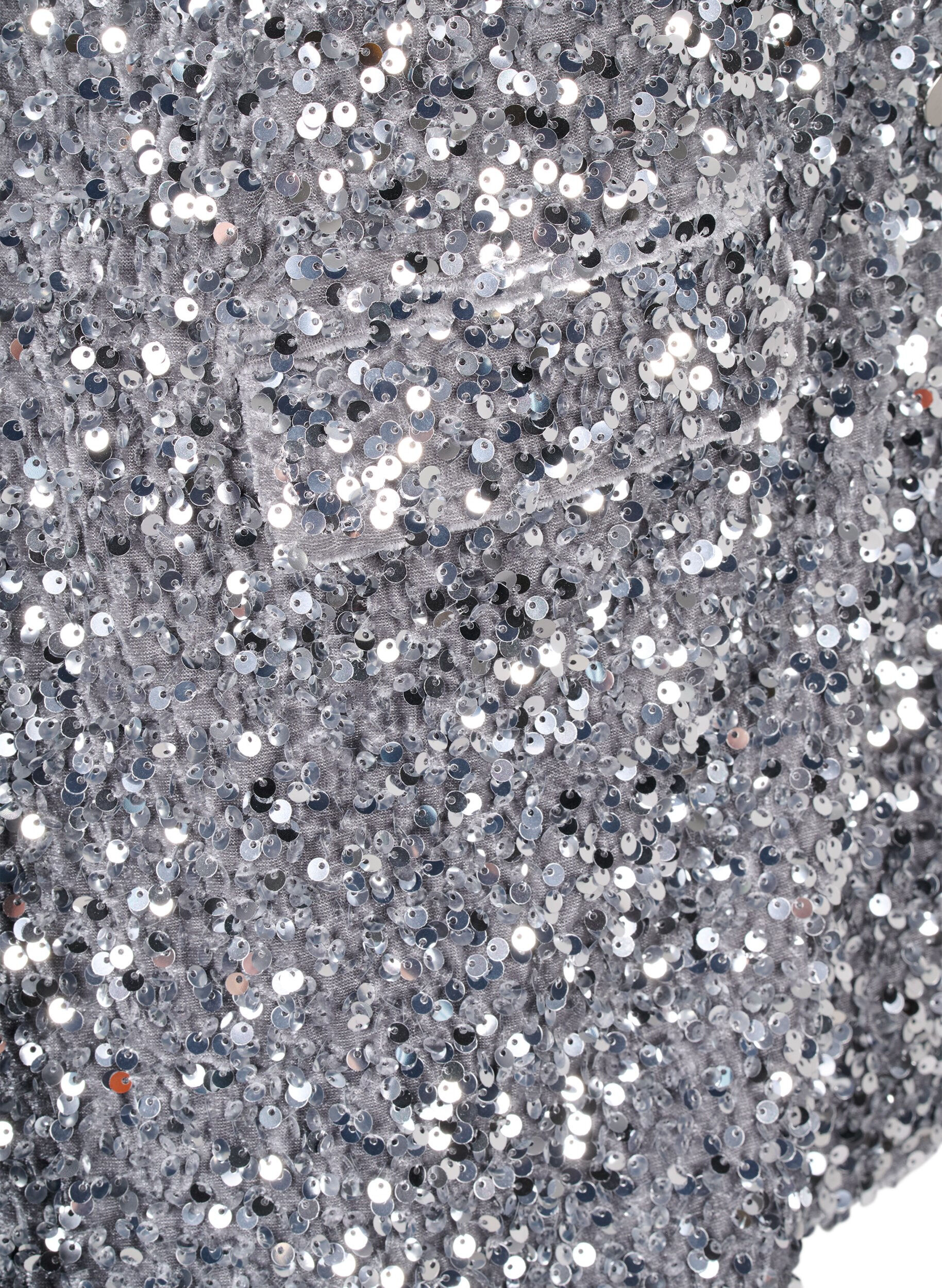 ZizziPailletten blazer met zakken, Silver, Packshot image number 3