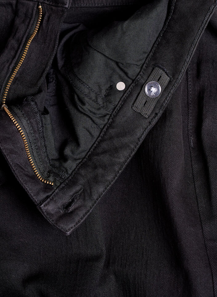 Jean coupe ample taille haute, Noir, Packshot image number 3