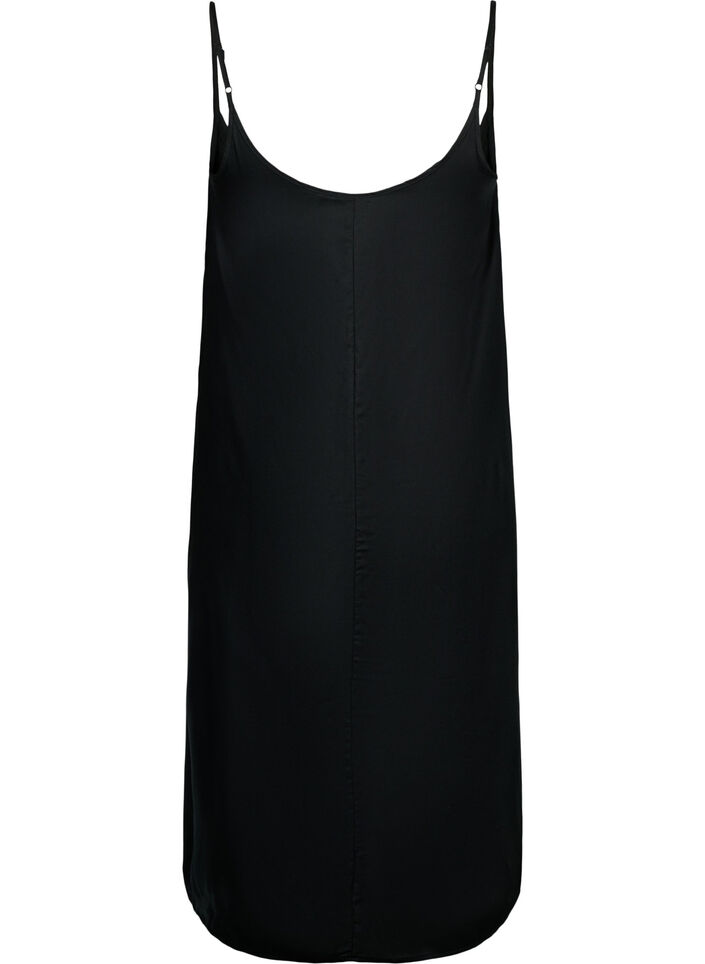 Robe midi sans manches en viscose, Black, Packshot image number 1