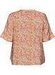 Blouse met bloemenprint van viscose, Oranje, Packshot image number 1