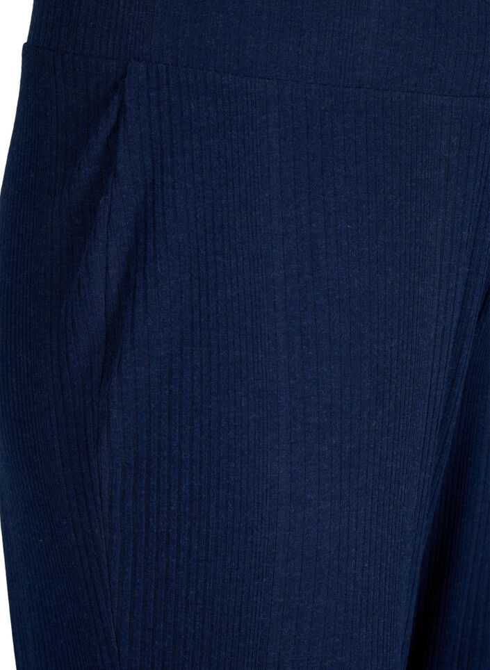 Pantalon confortable avec texture rayée, Night Sky Mel., Packshot image number 2