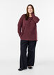 Blouse met lange mouwen en structuur, Donker Bordeaux, Model image number 1