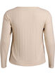 Blouse en jersey c&ocirc;tel&eacute; &agrave; col carr&eacute;, Beige, Packshot image number 1