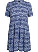 Jurk met patroon en panelen, Blauw, Packshot image number 0