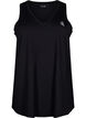 Sporttopje met V-hals, Black, Packshot image number 0