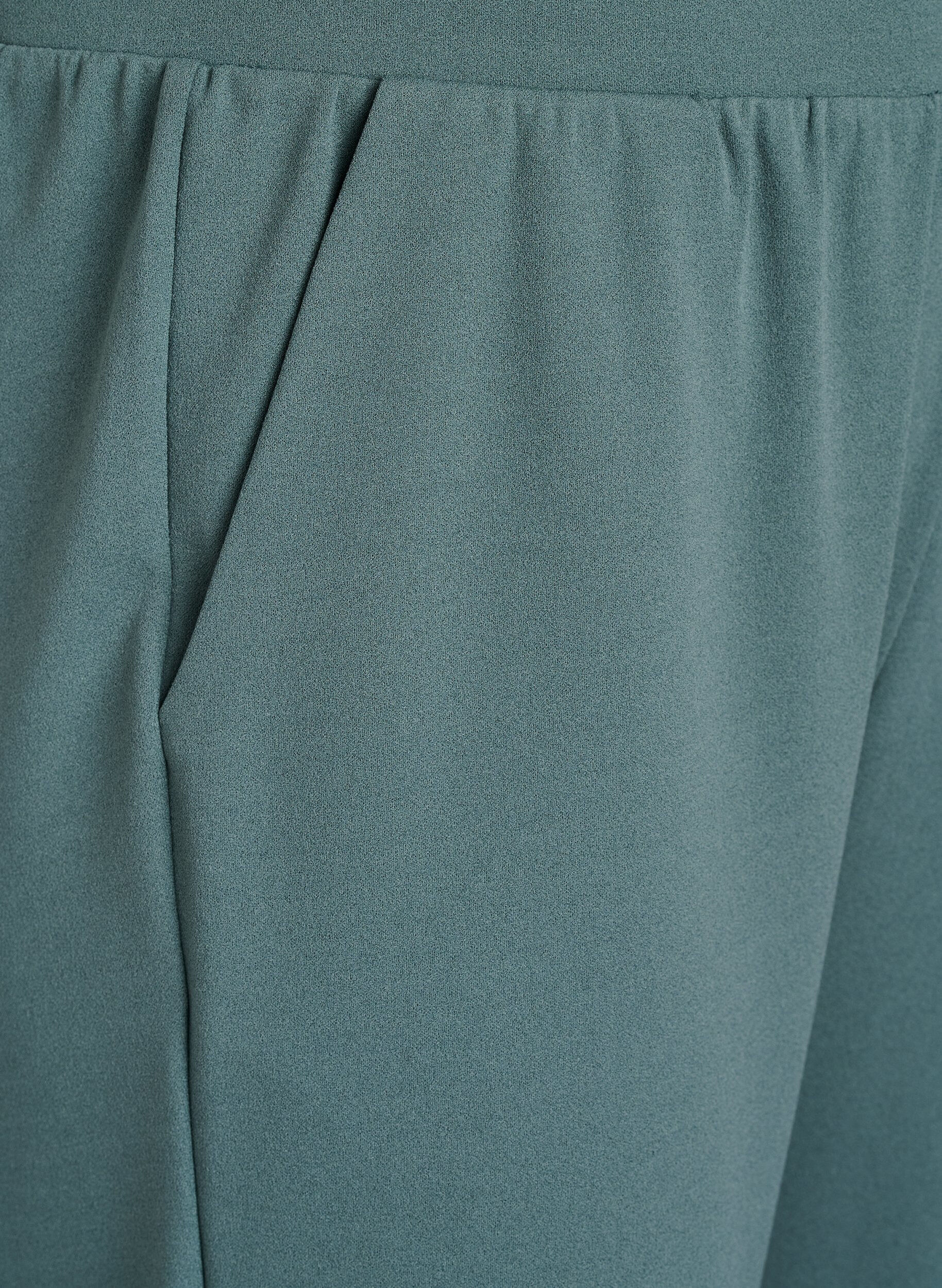 Zizzi Culotte taille haute &agrave; coupe ample, Vert fonc&eacute;, Packshot image number 2