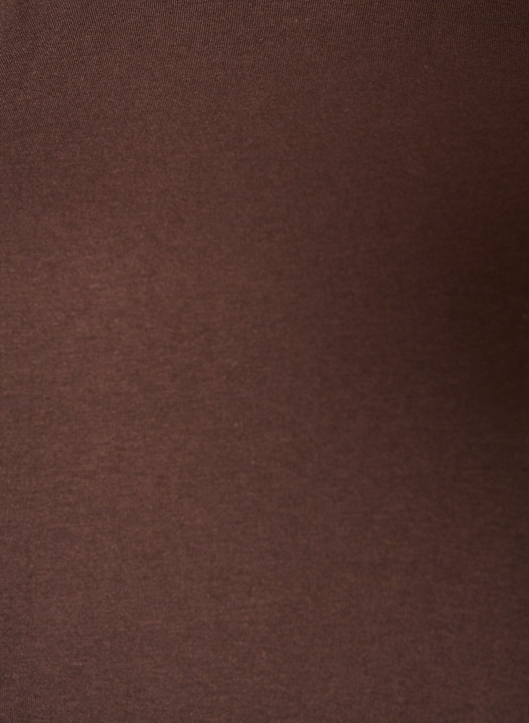 ZizziT-shirt met korte mouwen van katoenmix, Bruin, Packshot image number 2