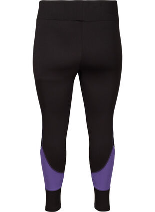 Cropped sport tights, Black Heliotrope, Packshot image number 1