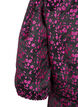 Knie-lange jurk met geborduurde bloemen, Black Pink Flower, Packshot image number 3