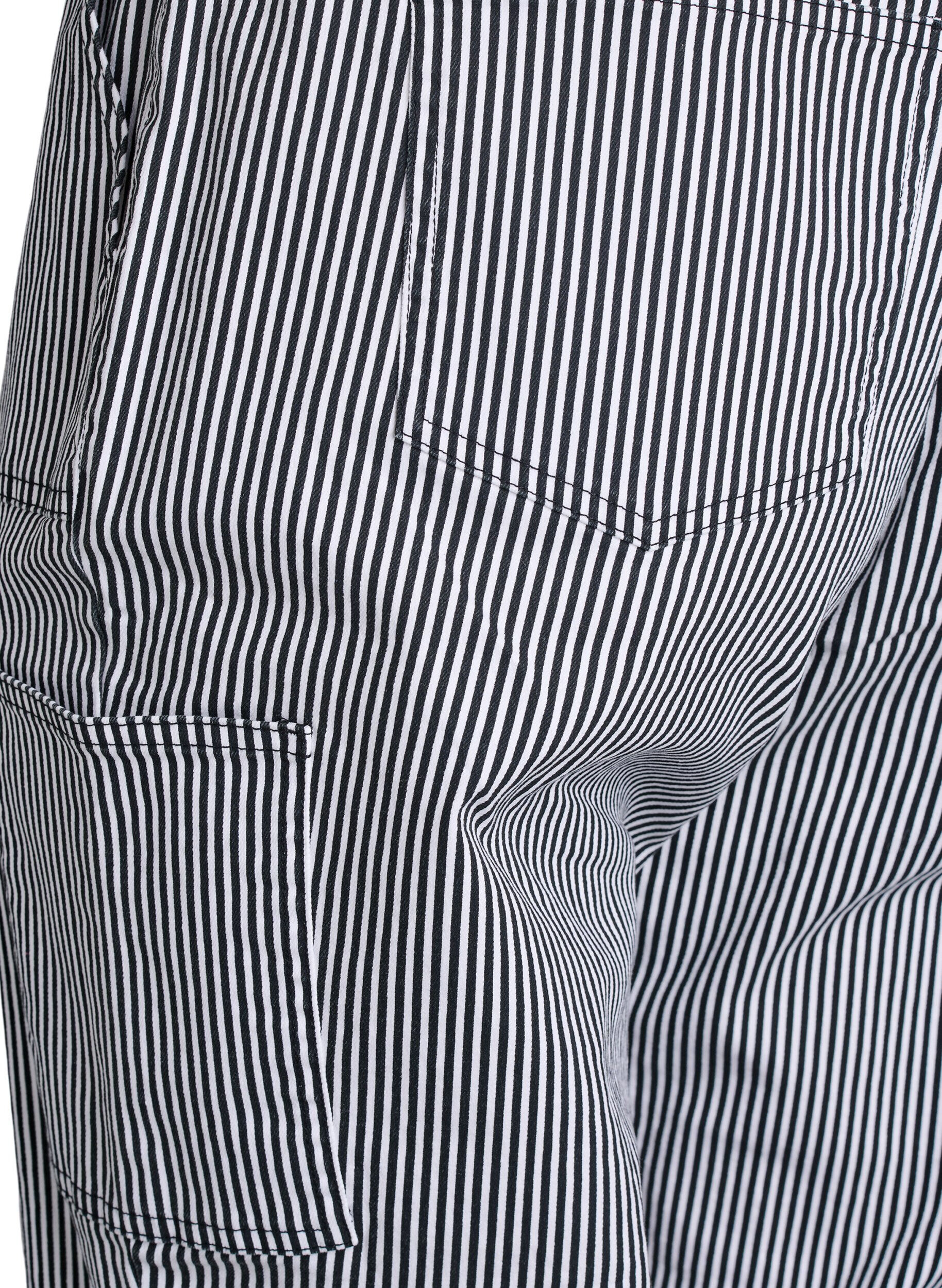 Zizzi Jeans cargo ray&eacute;s taille haute, Noir, Packshot image number 3