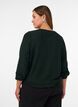 Blouse avec texture verticale et fils scintillants, Vert, Model image number 2
