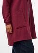 Lang vest met capuchon en ritssluiting, Rood, Model image number 3