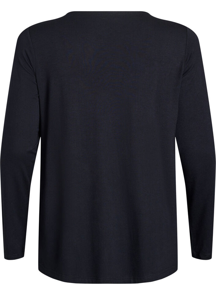 Kimono court en viscose, Noir, Packshot image number 1