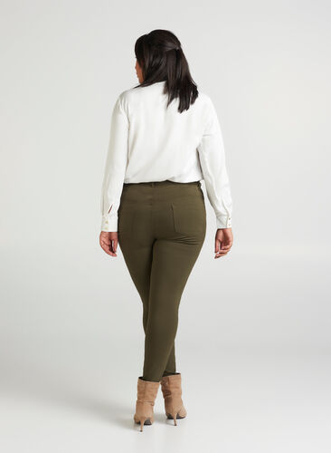 Slim fit broek met zakken, Ivy green, Model image number 0