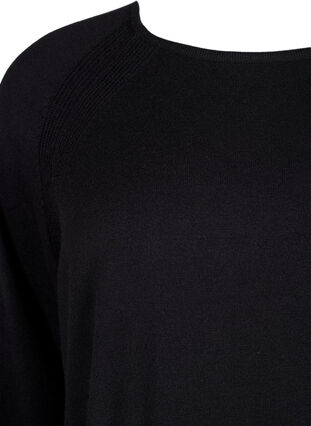 Chemisier en tricot à manches raglan, Black, Packshot image number 2