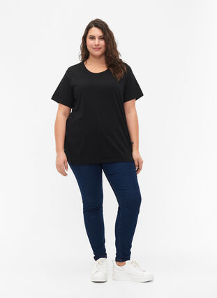 FLASH - 2-pack T-shirts met ronde hals, Black/Black, Model image number 2