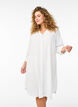 Chemise longue en lin et viscose, Blanc, Model image number 0