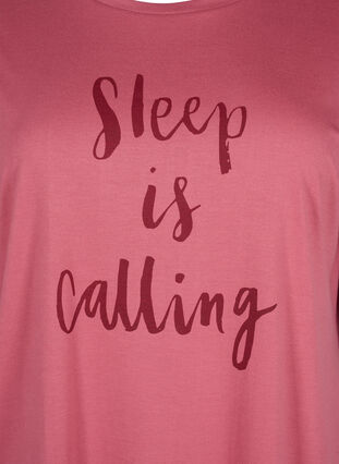 Chemise de nuit à manches courtes avec imprimé de texte, Slate Rose Sleep, Packshot image number 2