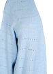 Lange gebreide cardigan met een kantpatroon, Cashmere Blue Mel., Packshot image number 2