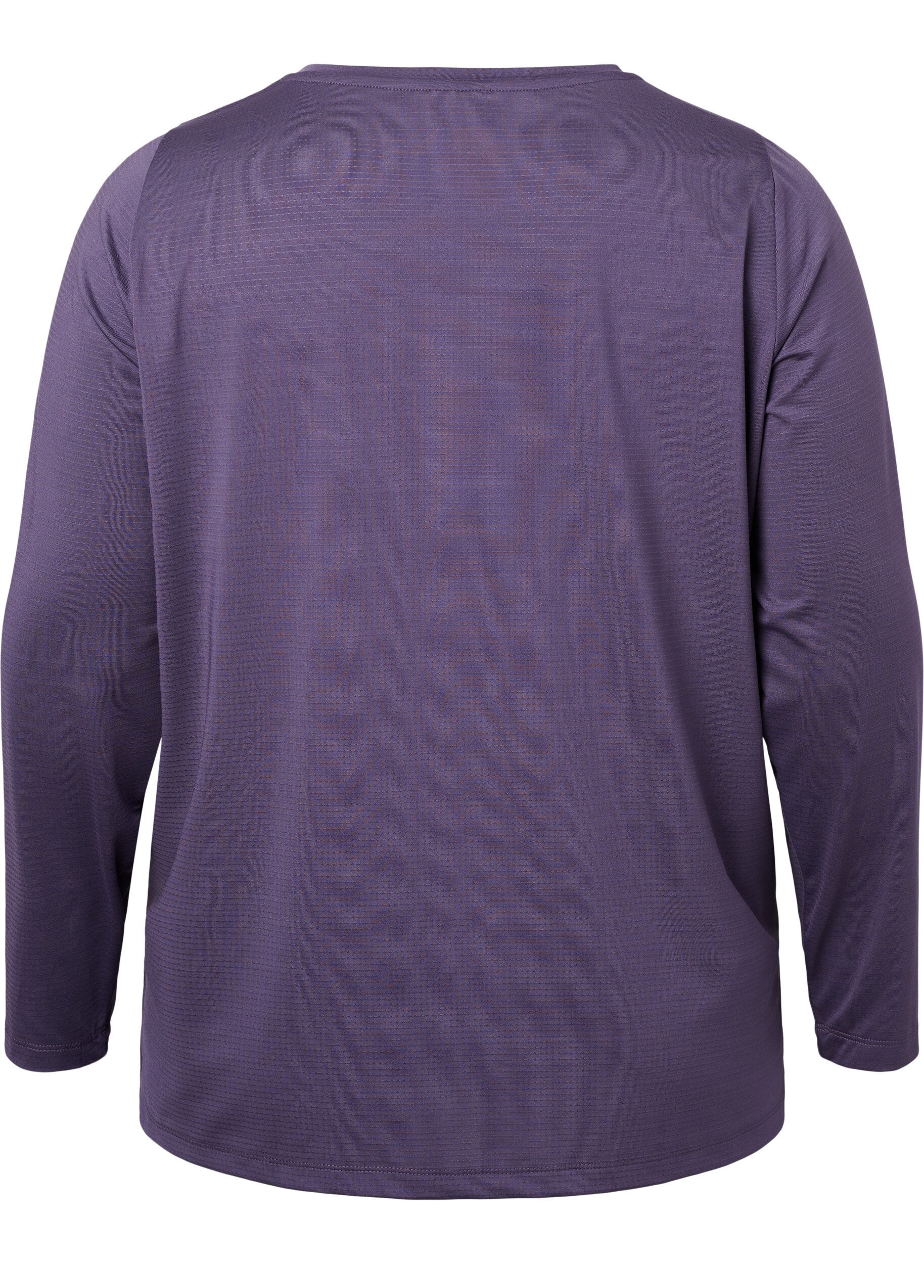 ZizziSportblouse met structuur en lange mouwen, Purple Plumeria, Packshot image number 1
