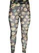 Mesh legging met bloemenprint, Yellow Green AOP, Packshot image number 0