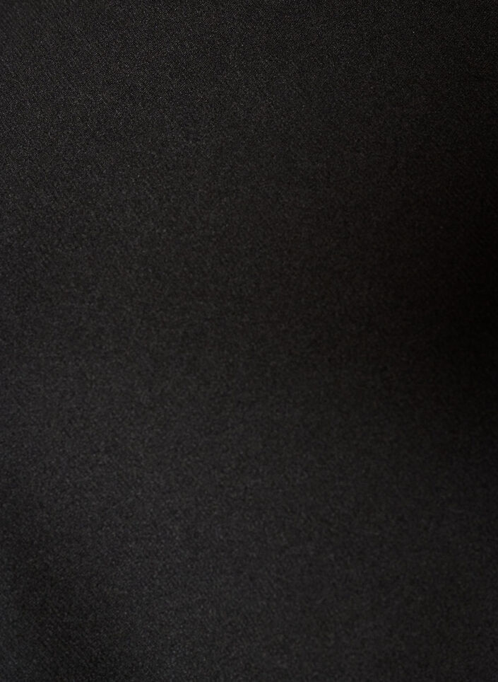 Blouse avec drap&eacute; asym&eacute;trique et manches 3/4, Noir, Packshot image number 2