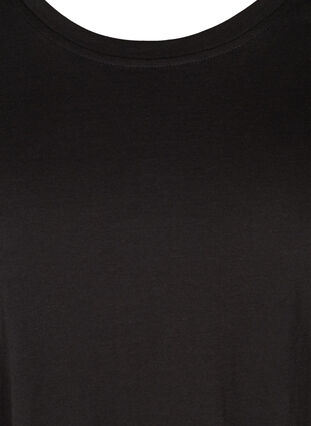 T-shirt met korte mouwen en verstelbare onderkant, Black, Packshot image number 2