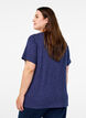 Organisch katoen T-shirt met stippen, Blauw, Model image number 2
