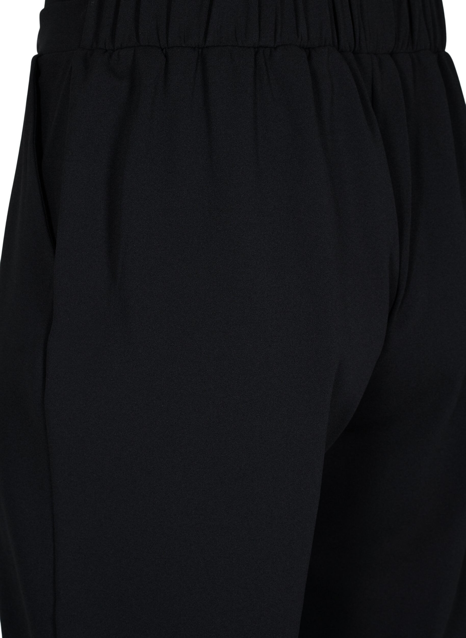 Zizzi7/8 broek met losse pasvorm, Zwart, Packshot image number 3