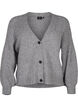 Cardigan m&eacute;lang&eacute; en tricot c&ocirc;tel&eacute;, Light Grey Melange, Packshot image number 0