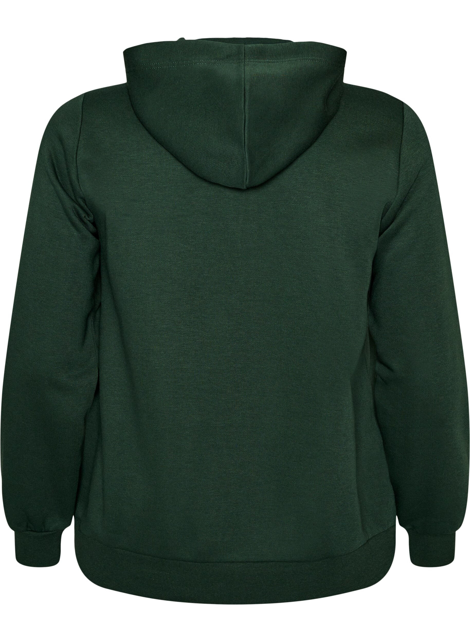 ZizziSweat &agrave; capuche zipp&eacute; avec poches, Vert fonc&eacute;, Packshot image number 1