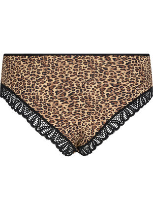Culotte avec imprimé léo et dentelle, Leopard Print, Packshot image number 1