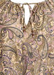 Blouse en viscose avec imprim&eacute; cachemire et lien &agrave; nouer, Jaune, Packshot image number 2