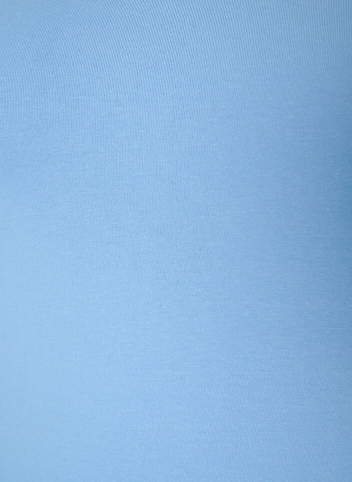 Haut basic uni en coton, Bleu Clair, Packshot image number 2