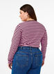 Gestreepte blouse met lange mouwen, Roze, Model image number 2
